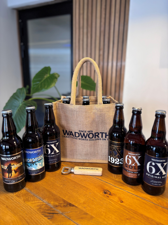 Wadworth Mixed Bottle Selection with Jute  Bag and Bottle Opener